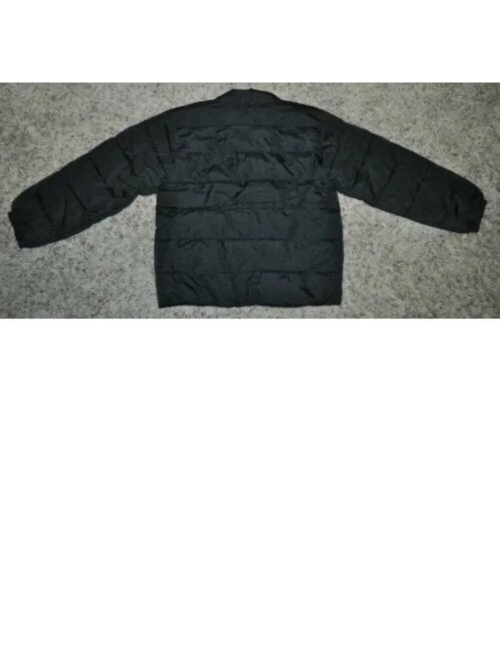 Girls Puffer Jacket 5/6 Black Water Resistant Zip Winter The Childrens Place